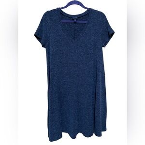 Torrid Size 0 Heathered Dark Gray V-Neck, A-Line Skater Style Dress in Size 12.